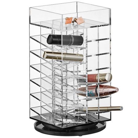 Acrylic Lipstick and Nail Polish Display - Acrylic rotating lipstick stand