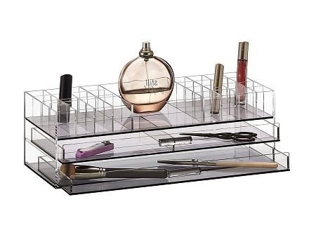 Organisateur cosmétique en acrylique, rangement pour produits de soin