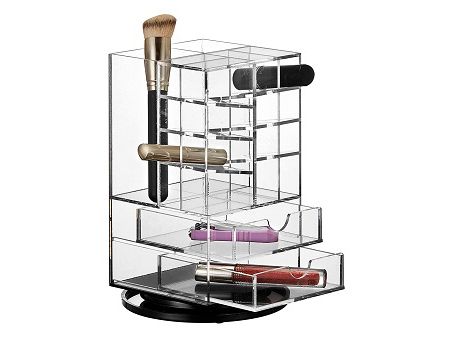 Acrylic rotating lipstick display tower stand