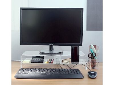 Organizadores / Exhibidores / Elevadores de papelería y oficina de acrílico - Soporte de pantalla de acrílico, soporte de pantalla de computadora