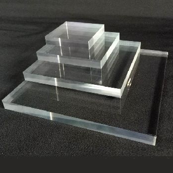 Crystal clear acrylic cube display