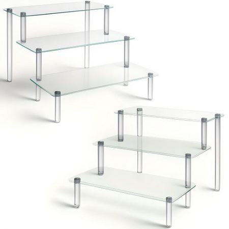 Acrylic 3-tier risers stand