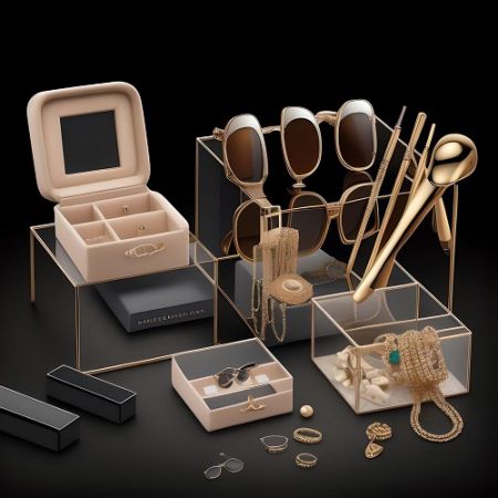 حامل عرض مربع شفاف أكريليك