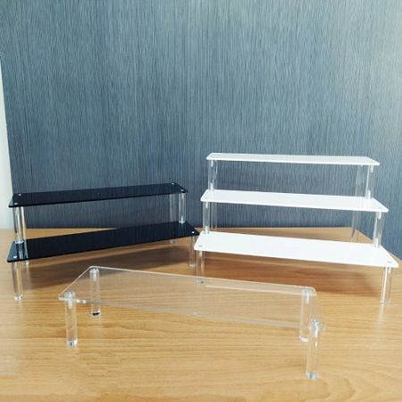 Acrylic display risers stand shelf