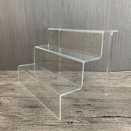 3-tier clear acrylic risers display stand