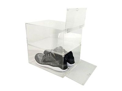 Stackable acrylic shoe box