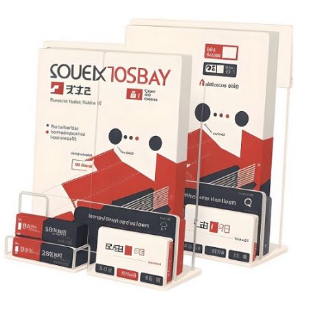 Organizador de exibição de papelaria para suporte de canetas em acrílico - Suporte para folhetos de acrílico