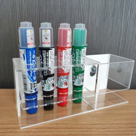 Acrylic whiteboard pen holder