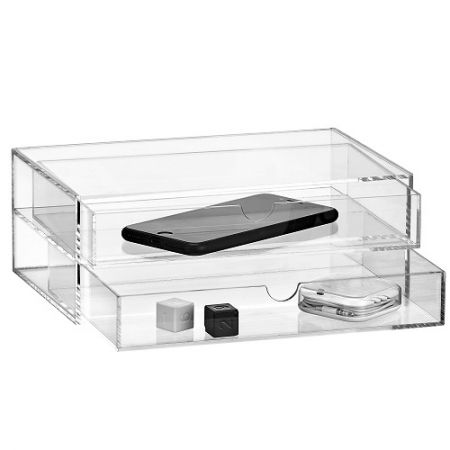 एक्रिलिक स्टेशनरी दराज बॉक्स