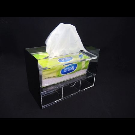 Acrylic facial tissue drawer box