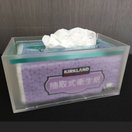 Acrylic matte tissue box