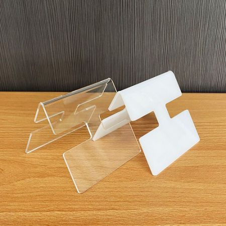 Acrylic double watch stand-clear and white