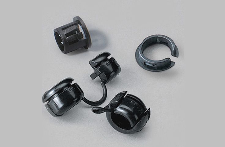 Buchas de alívio de tensão, buchas abertas, buchas para cabo de máquina de lavar, grampos de cabo, tampões de furo