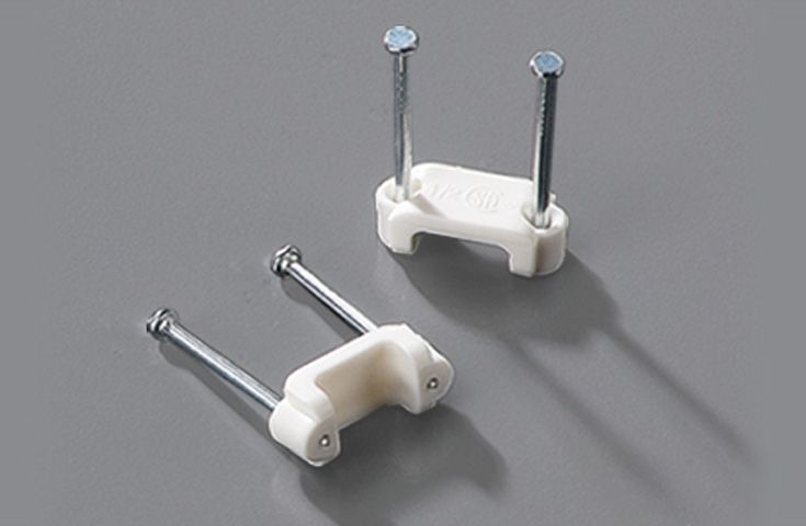 Dual Nail Flat Cable Clips