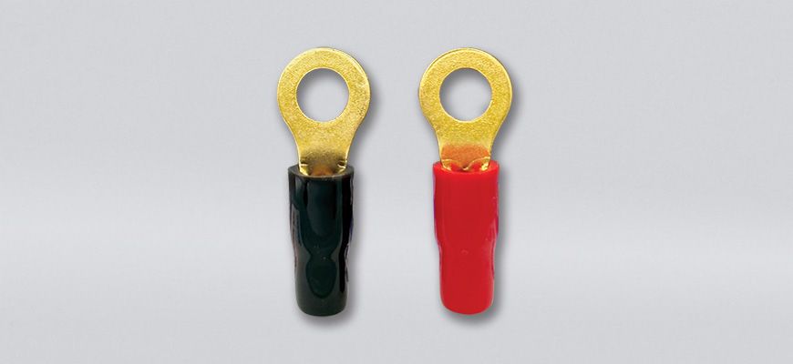 Goldbeschichtete nicht isolierte Ringklemmen (gelötete Naht)