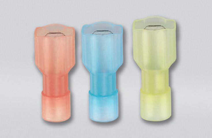 尼龍全絕緣平揷式(雙凸)公端連接器(易進式)