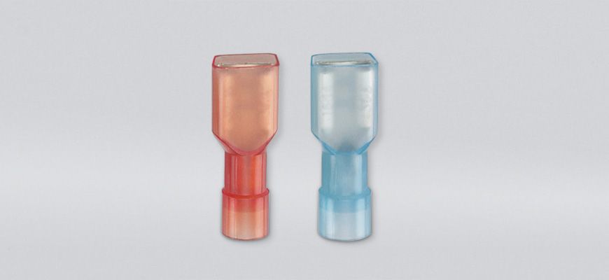 尼龍(四方型)全絕緣平揷式母端連接器(易進式銅管)