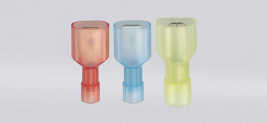 尼龙全绝缘平揷式公端连接器(易进式铜管)