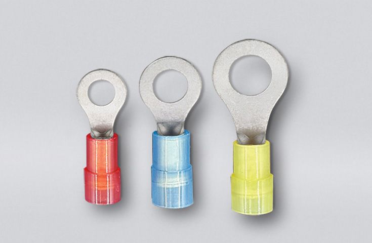 Terminales de anillo aislados de nylon (doble crimpado)