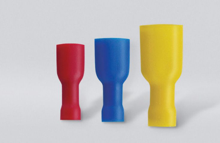 Desconectores Fêmea Isolados a Vinil (Crimpagem Dupla)