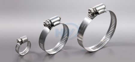 American Type Hose Clamp, Stainless Steel, SAE SIZE 52, Range 2 3/4 to 3 3/4" - American Type Hose clamps