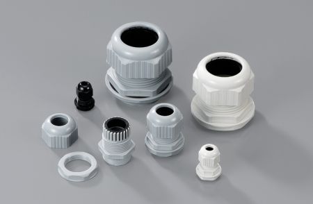 PG电缆固定头,安装孔径ø13.0 mm(0.51"),适用电线3.0~6.5mm² - PG螺牙电缆固定头