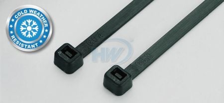 80x2.4mm (3.2x0.09 pulgadas), Bridas de cables, PA66, Resistentes al clima frío