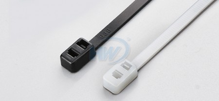 Attaches de câble de 195x4,8 mm (7,7x0,19 pouces), PA66, double boucle - Attaches de câble à double tête