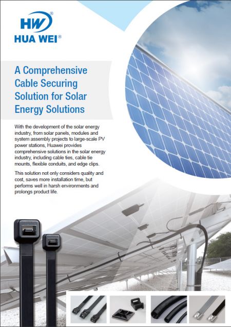Solution de fixation de câble pour l'énergie solaire - Brochure