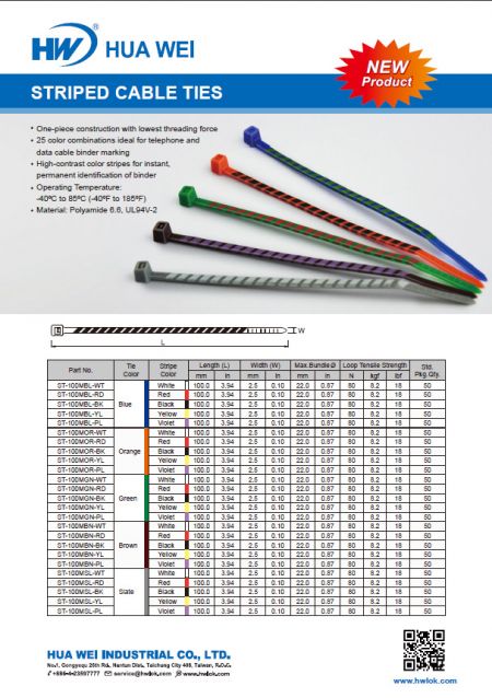 Striped Cable Ties DM