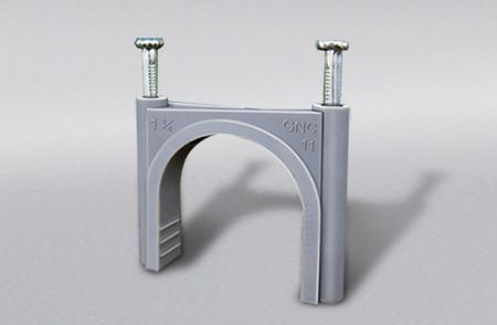 Kabelclips, Rundtyp, Dual-Nagel, 40mm, Nagel ø4.0x68 mm