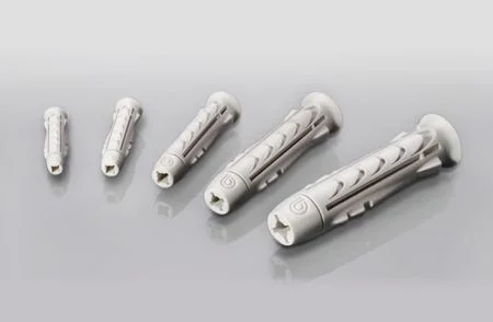 Anclajes de expansión, poliamida, longitud de anclaje de 25.4 mm, diámetro del agujero de perforación de 5.8 mm.