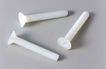 Tornillos ranurados de cabeza plana Phillips, poliamida, longitud de 6 mm, tornillo M3
