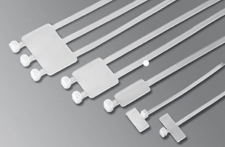 110x2.5mm (4.3x0.10 Zoll), Kabelbinder, PA66, Identifikation (mit Markierungsetikett) - Identifikationskabelbinder