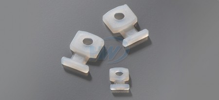 Kabelbinders met montagesokkel, schroefbevestiging, polyamide, maximale breedte van 2,5 mm. - Kabelbinders met laag profiel