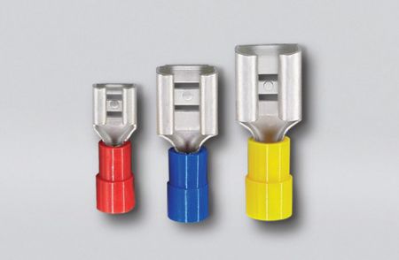 尼龍絕緣平插式母端連接器(易進式), 適用線徑 0.5-1.5 mm²