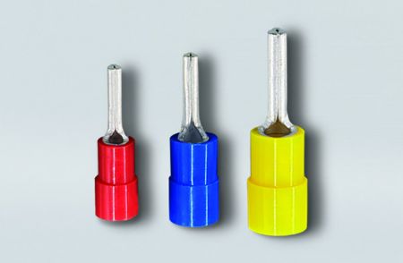 Terminais de pino isolados em nylon (entrada fácil), faixa de fio 22-16 AWG