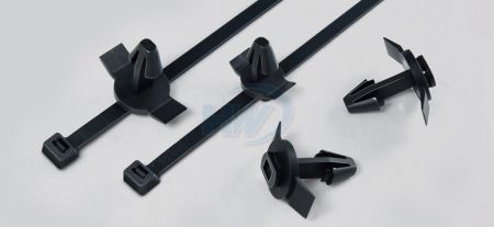 Крепления для кабельных стяжек Push-In, 32x30 мм, PA6.6 - Крепления для кабельных стяжек Push-In и кабельные стяжки