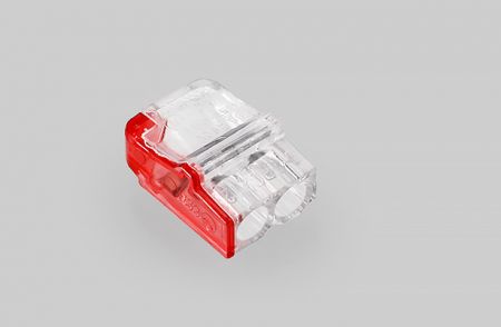 Push-In Drahtverbinder, PIC21-Serie, Rot, 2 Anschlüsse, Festdrahtbereich: 0,5-2,5mm²/ 22-12 AWG, Litzenbereich: 0,5-2,5mm²/ 22-14 AWG