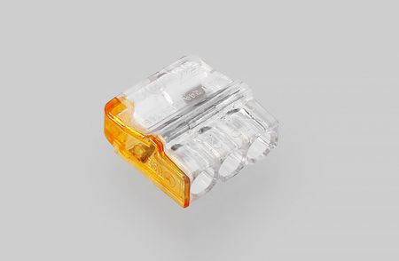 Push-In Drahtverbinder, PIC21-Serie, Orange, 3 Anschlüsse, Festdrahtbereich: 0,5-2,5mm²/ 22-12 AWG, Litzenbereich: 0,5-2,5mm²/ 22-14 AWG