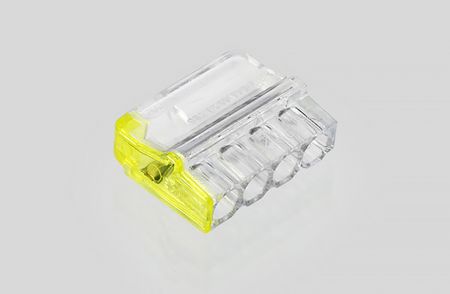 Push-In Drahtverbinder, PIC21-Serie, Gelb, 4 Anschlüsse, Festdrahtbereich: 0,5-2,5mm²/ 22-12 AWG, Litzenbereich: 0,5-2,5mm²/ 22-14 AWG