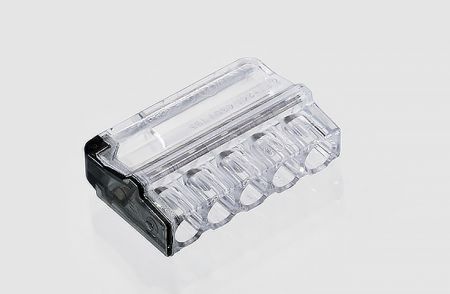 Push-In Drahtverbinder, PIC21-Serie, Grau, 5 Anschlüsse, Festdrahtbereich: 0,5-2,5mm²/ 22-12 AWG, Litzenbereich: 0,5-2,5mm²/ 22-14 AWG