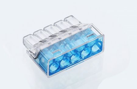 Push-In Drahtverbinder, PIC33 Serie, Blau, 5 Anschlüsse, Festdrahtbereich: 0,5-4,0mm²/ 22-12 AWG, Litzenbereich: 0,5-2,5mm²/ 20-14 AWG
