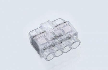 Push-In Drahtverbinder, PIC35 Serie, Transparent, 4 Anschlüsse, Festdrahtbereich: 0,5-2,5mm²/ 22-12 AWG, Litzenbereich: 1,0-2,5mm²/ 22-14 AWG