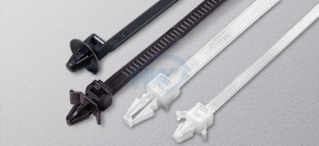 110x2.5mm (4.3x0.10 pouces), Attaches de câble, PA66, Montage par poussée - Attaches de câble à montage par poussée