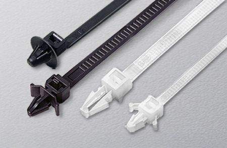 110x2.5mm (4.3x0.10 inch), Cable Ties, PA66, Push Mount - Push Mount Cable Ties