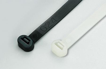 370x4.8mm (14.6x0.19 inch), Cable Ties, PA66, Releasable, Round Head