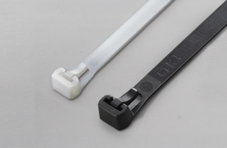 100x7.6mm(3.9x0.30インチ)、ケーブルタイ、PA66、リリース可能 - リリース可能なケーブルタイ