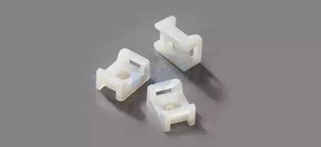 Cable Tie Mounts,Saddle Type,Polyamide,4.8mm Max. tie width,3.7mm Mounting Hole - Saddle Cable Tie Mounts