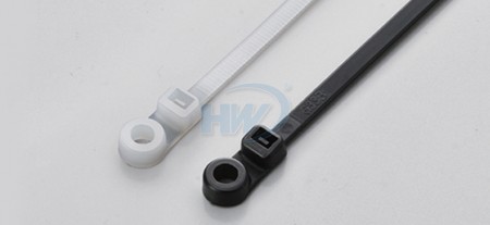 200x4.8mm (7.9x0.19 inch), Cable Ties, PA66, Screw Mount - Screw Mount Cable Ties